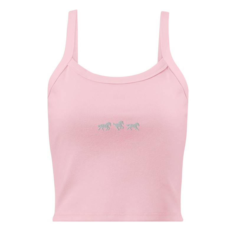 Women’s micro-rib tank top horse pink
