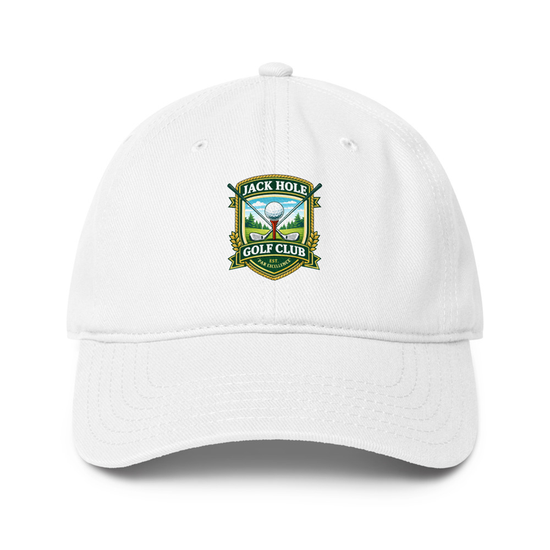 Jack hole Golf Club Low-profile baseball cap – One size, White