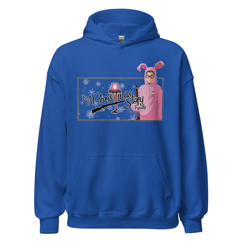 Pink Bunny Nostalgia Hoodie — Custom Made by: A Christmas Story Family™ – S, Royal