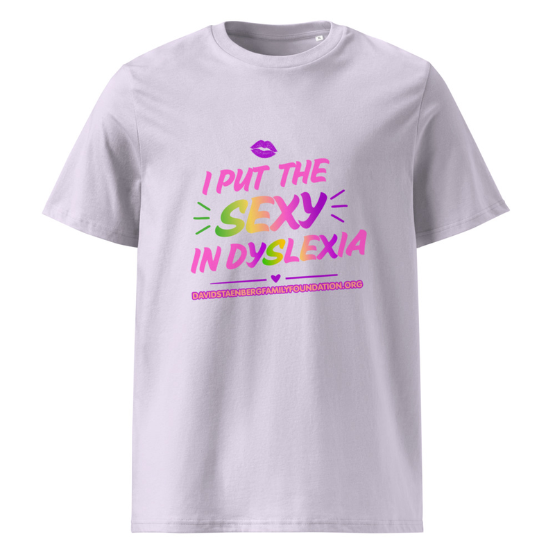 Unisex Organic Cotton Creator 2.0 T-Shirt | Dyslexia v1 – S, Lavender