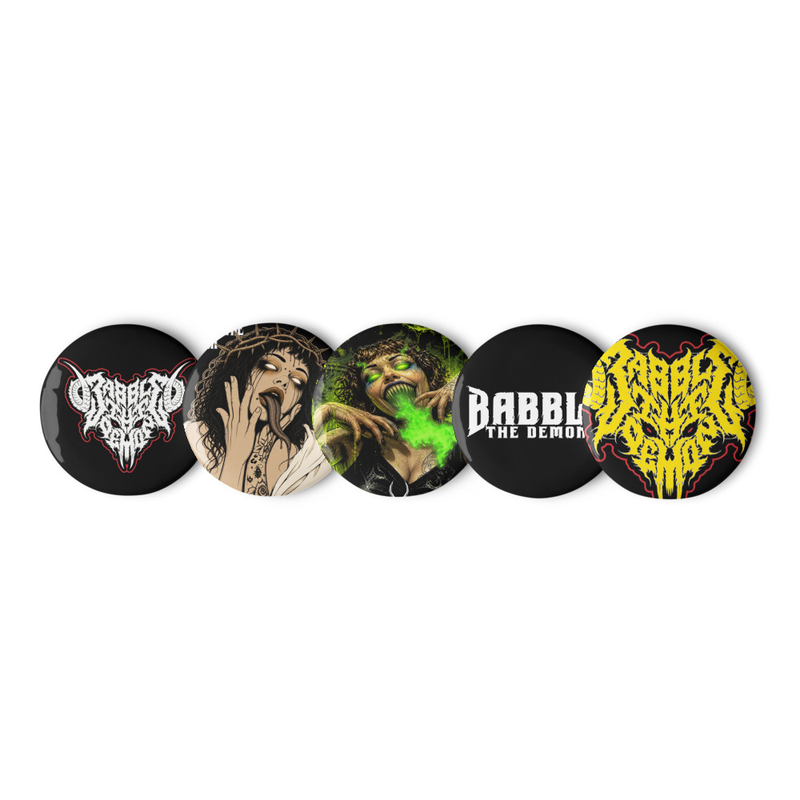 BABBLE THE DEMON- 5 BUTTON SET 