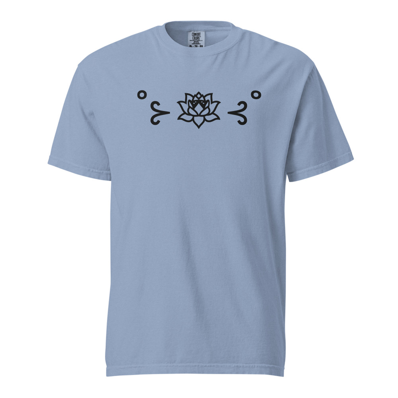 sbs ─ lotus flower heavyweight tee (black)