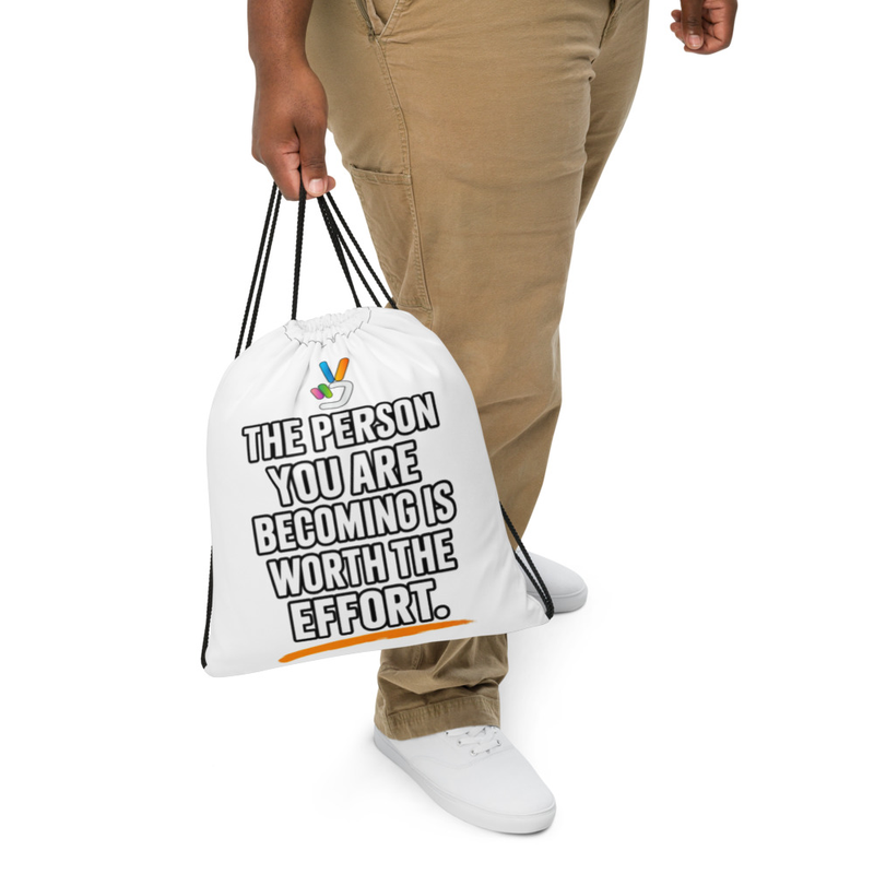 Worth the Effort Drawstring Bag