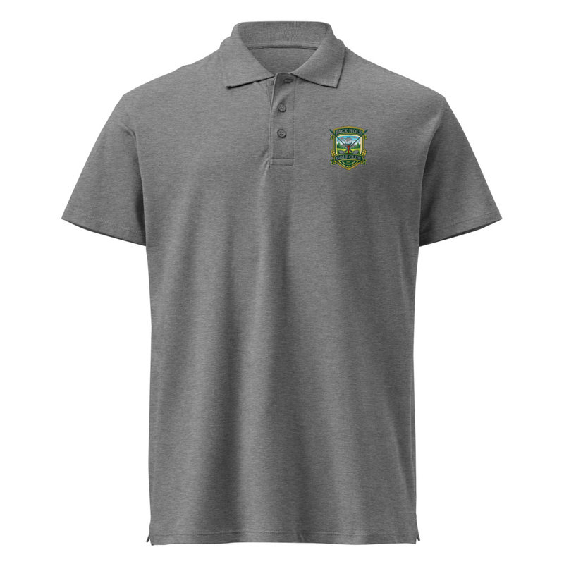 Jack Hole Golf Club Premium pique polo shirt – XL, Grey Melange