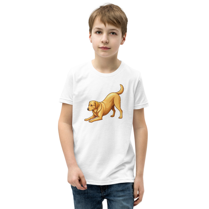 Downward Dog Labrador Youth T-Shirt — Labrador Retriever