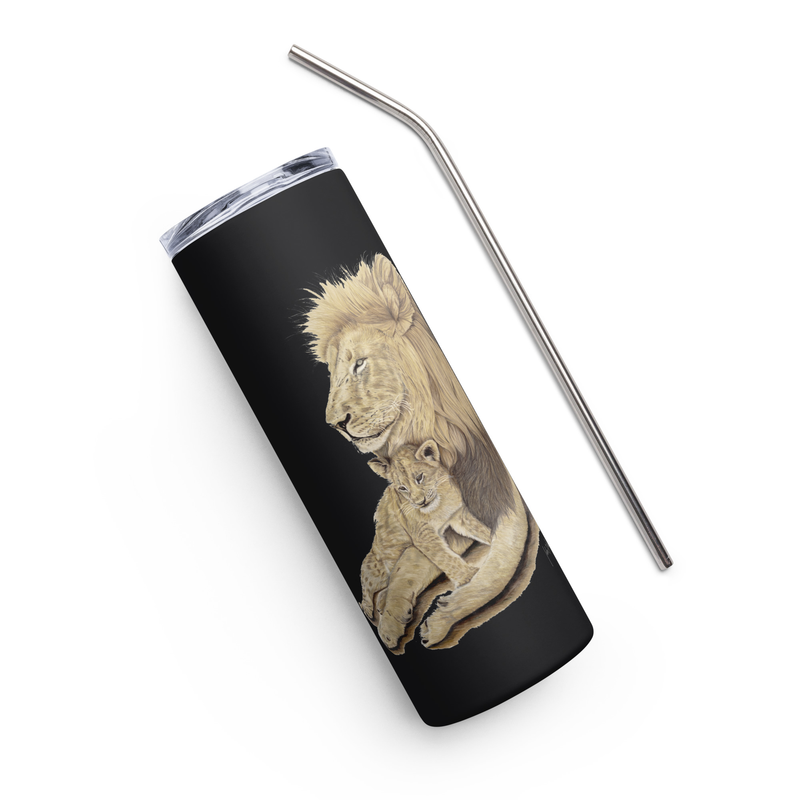 King of the Jungle - Stainless steel tumbler – 20 oz, Black