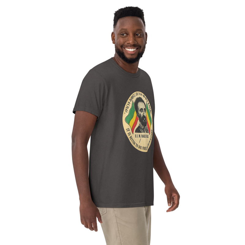 Emperor Selassie I Freedom Unisex garment-dyed heavyweight t-shirt – XL, Graphite