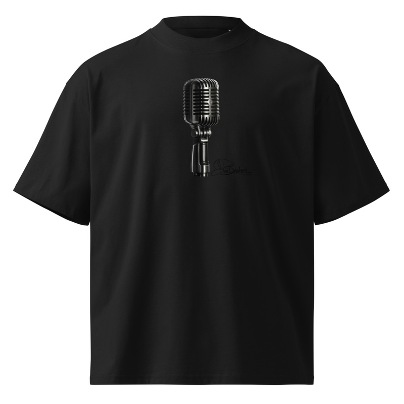Unisex organic oversized high neck t-shirt