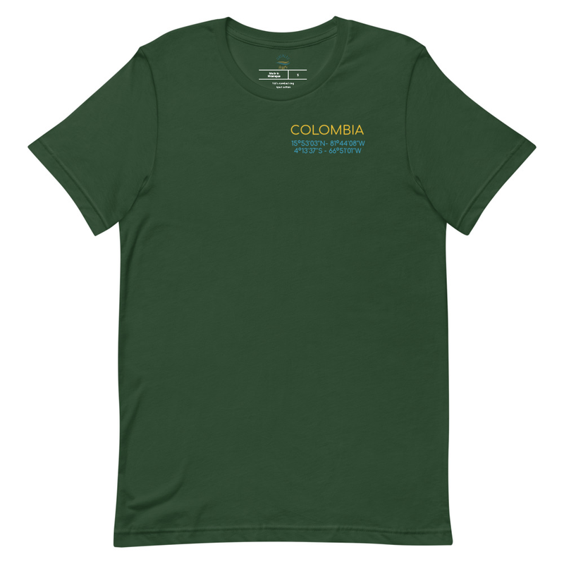 Colombia Rivers Map - Unisex t-shirt view 5