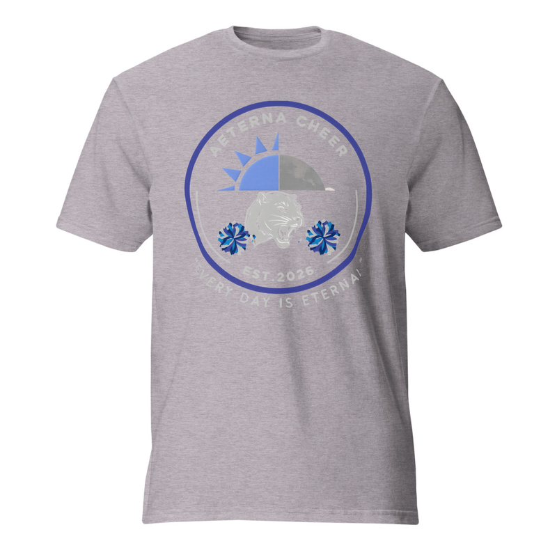 Aeterna Cheer Short-Sleeve T-Shirt – S, Heather Grey