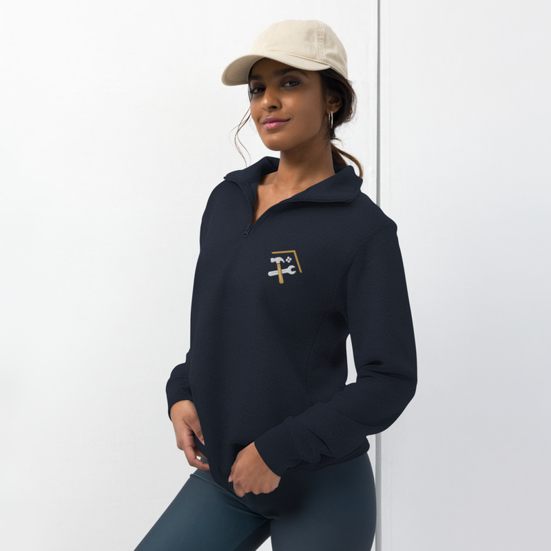 Partain Fleece Quarter-Zip Pullover – XL, Navy