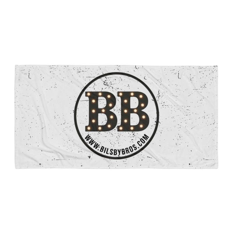 The Bilsby Brothers Band Beach Towel - Splattered Gray