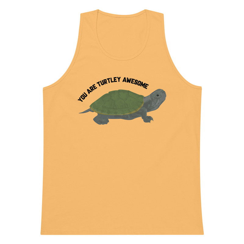 You Are Turtley Awesome ! Men’s premium tank top - you are totally awesome, awesome pun shirt, puns, funny, funny shirt