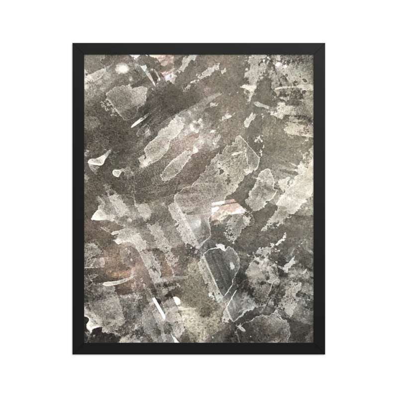 Perceptual Field 0261 – No Problem Whatsoever – Framed Print – 16″×20″, Black