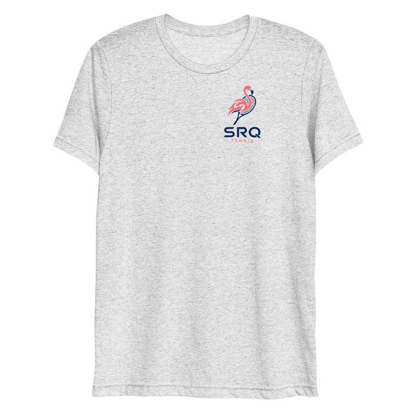 Tennis Flamingo - Short sleeve t-shirt – XL, White Fleck Triblend