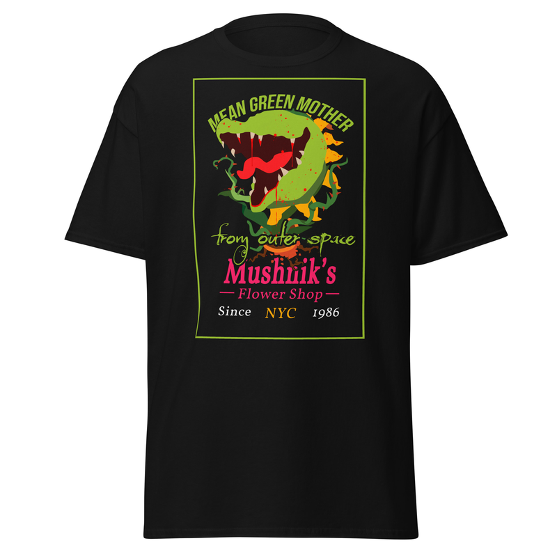 Retro Horror Plant Tee | Halloween Graphic T-Shirt | Spooky Botanical Shirt | Sci-Fi Monster Tee