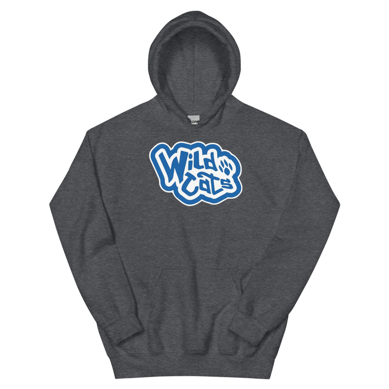 Wildcats Unisex Hoodie - Blue – L, Dark Heather