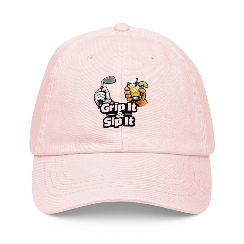 Grip it & Sip It Pastel baseball hat – One size, Pastel Pink