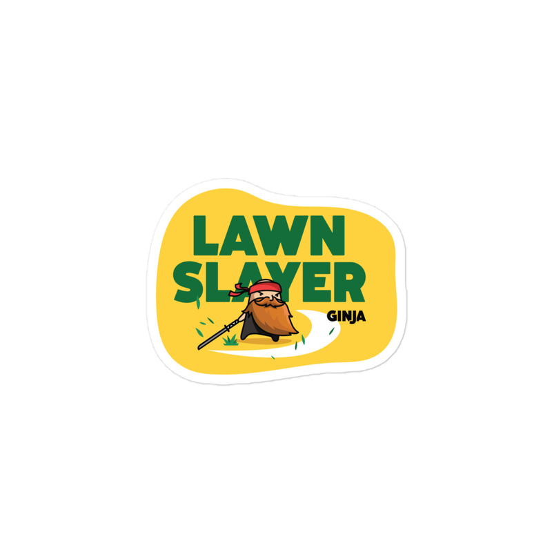 Lawn Slayer Green Print Sticker