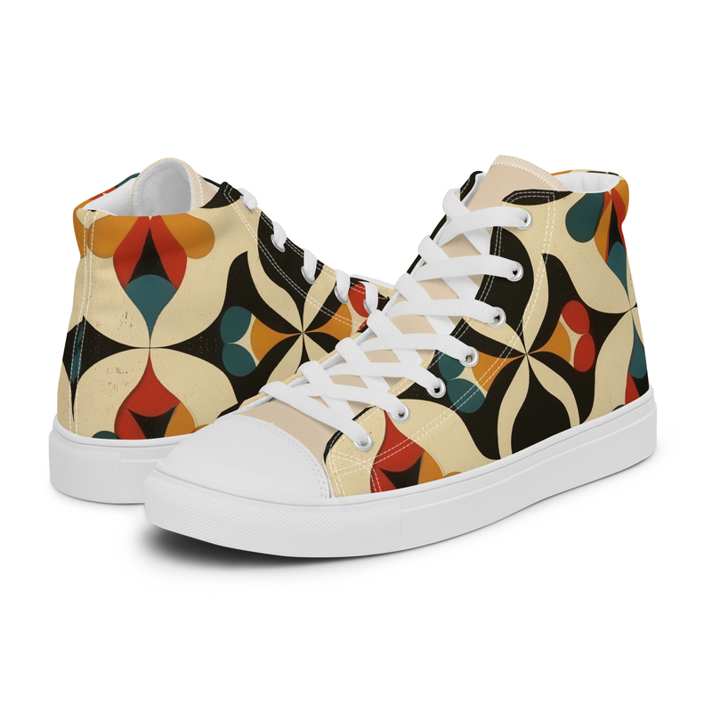 Florals Women’s high top canvas shoes