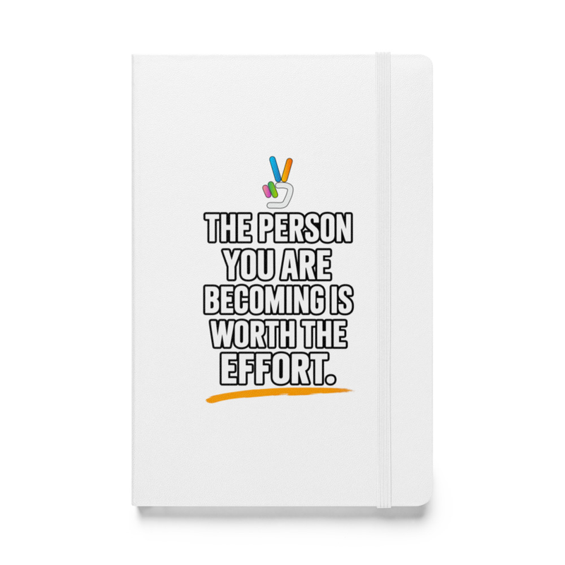 Worth the Effort Notebook – 5.5″×8.5″, White
