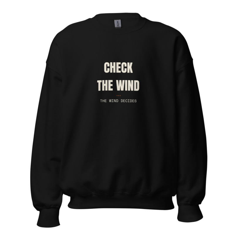 CHECK THE WIND Crewneck mockup