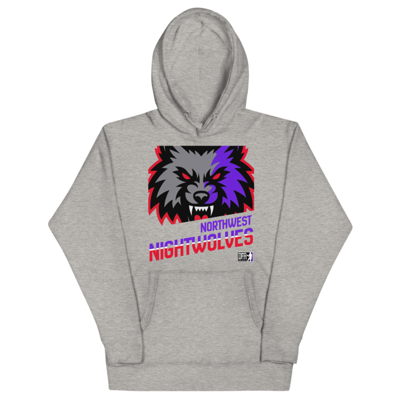 Northwest Nightwolves - Big Logo Hoodie – XL, Carbon Grey
