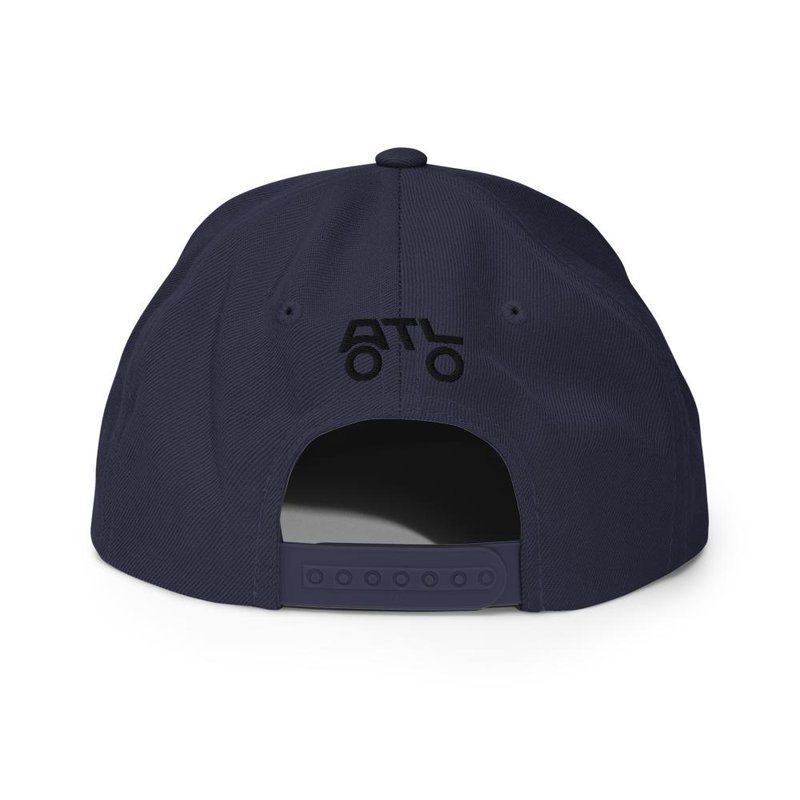 Snapback Hat - BLACK OUT (REAR BRAND MARK) – One size, Navy