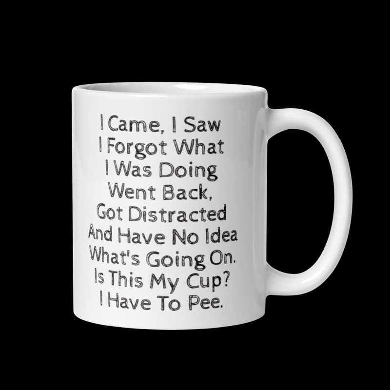 Forgetful glossy mug