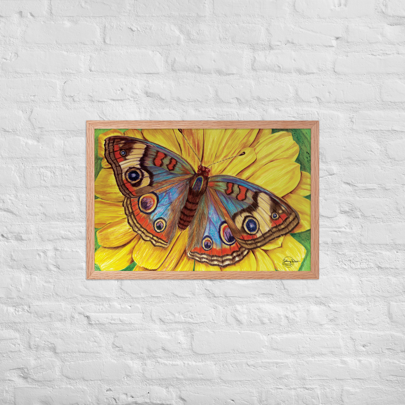 On The Wings Of Love Framed Print – 20″×30″, Red Oak