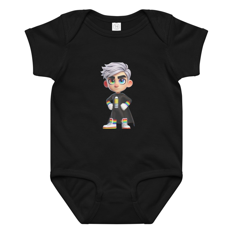 Kp Infant Jersey Onesie ????⚡ – 6M, Black