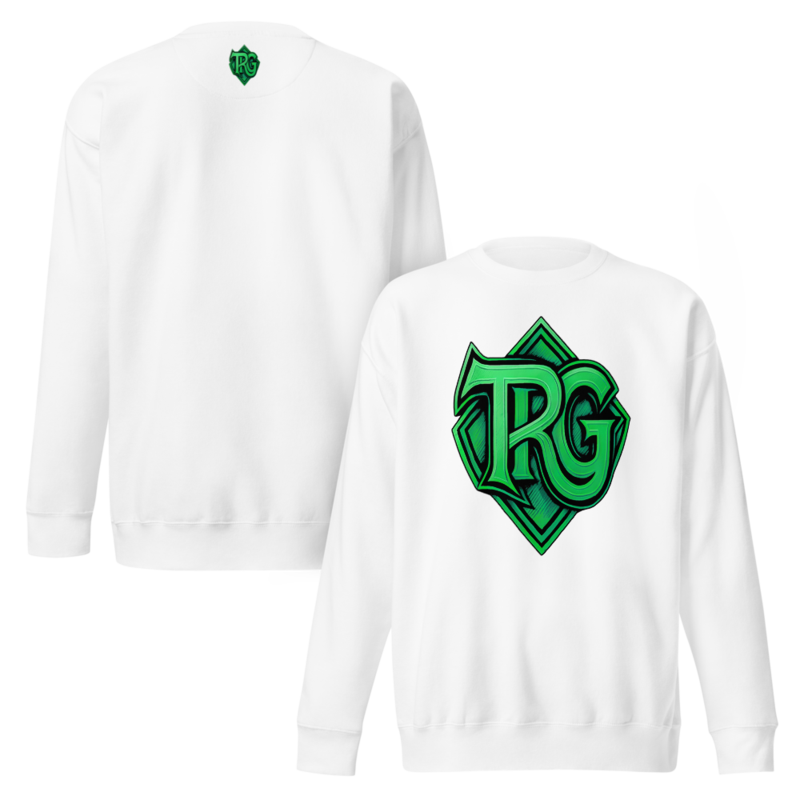 TRG White Unisex Premium Sweatshirt