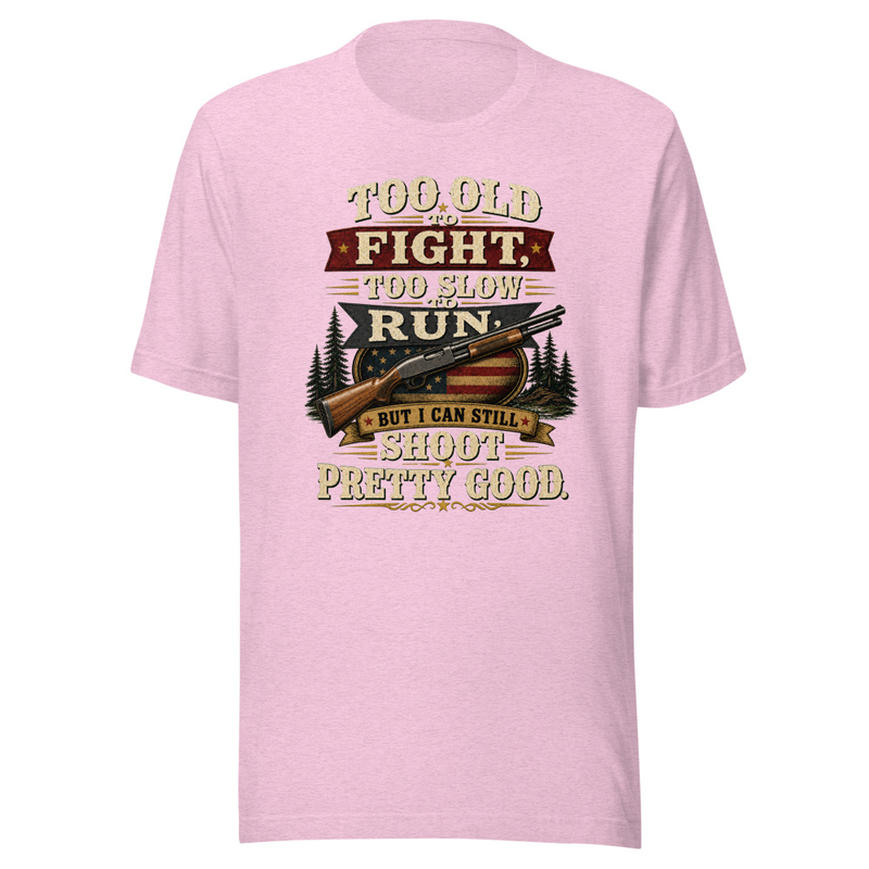 Too Old To Fight Unisex T-Shirt – XL, Heather Prism Lilac