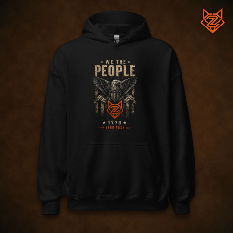 We the People — Liberty & Justice Eagle | Double-Sided Hoodie — Front