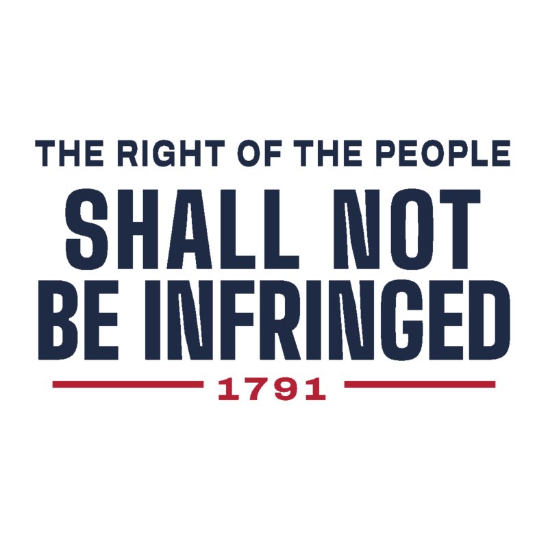 Shall not be infringed sticker — Size: 5.5″×5.5″, Color: White