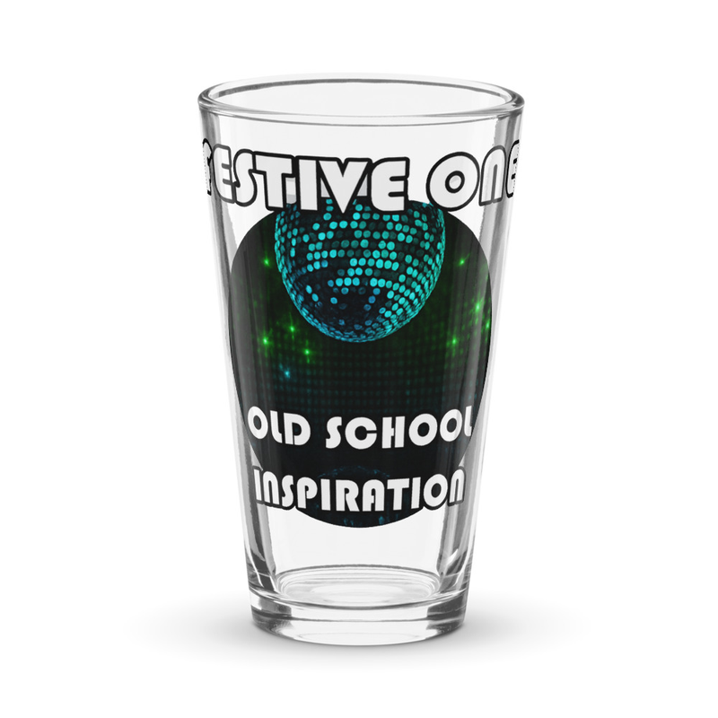 Festive One “Old School Inspiration” Shaker Pint Glass