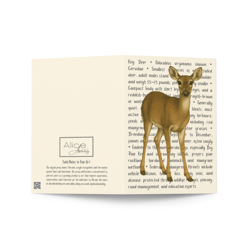 Key Deer Greeting Card