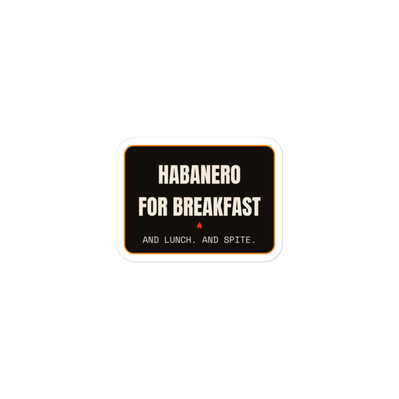 HABANERO FOR BREAKFAST Sticker mockup