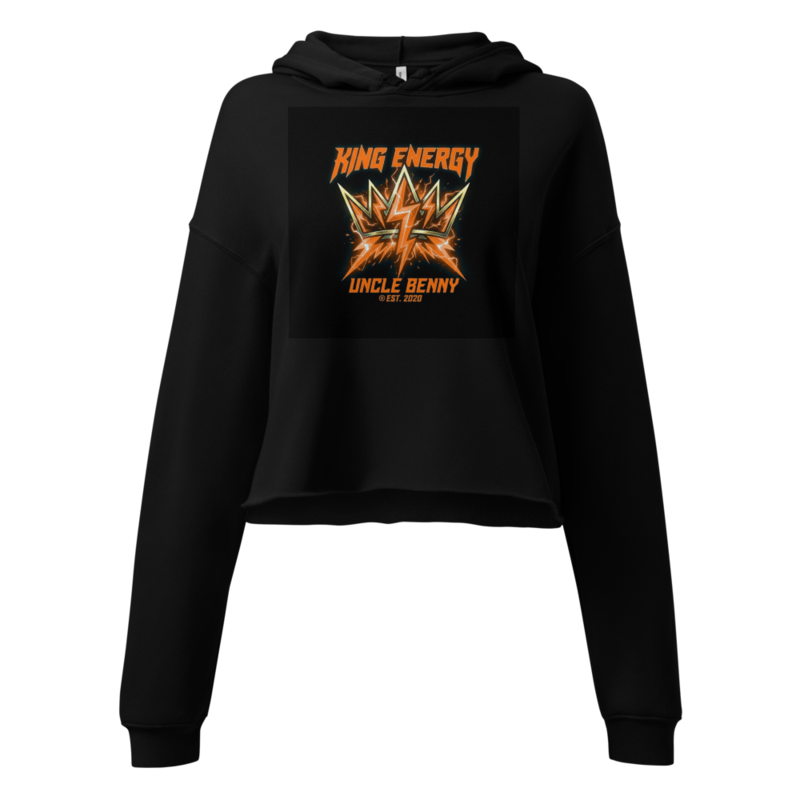 Uncle Benny ® Cropped Crown Hoodie Neon Orange EST. 2020