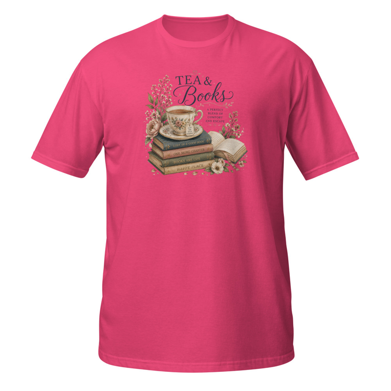 Tea & Books Short-Sleeve Unisex T-Shirt – M, Heliconia