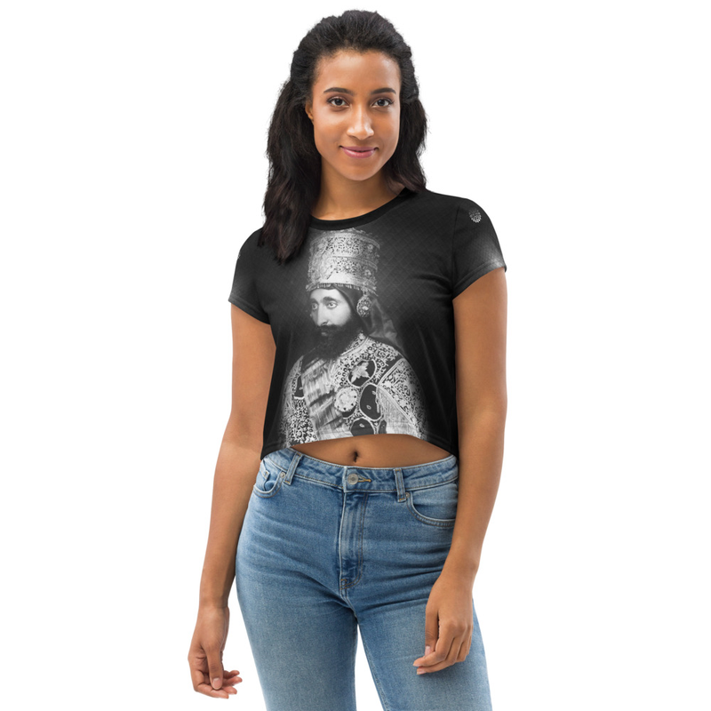 Black Majesty Sublimation All-Over Print Crop Tee