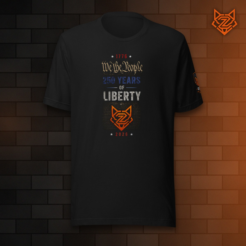 America's 250th — Liberty Scroll | Tee — Front