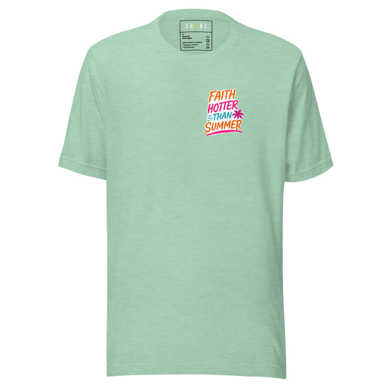 Faith of Summer T-shirt – M, Heather Prism Mint