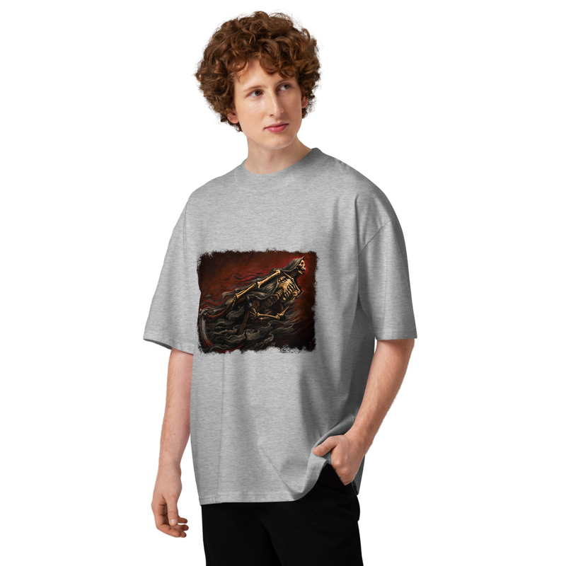 Strickland Reaper Unisex organic oversized high neck t-shirt