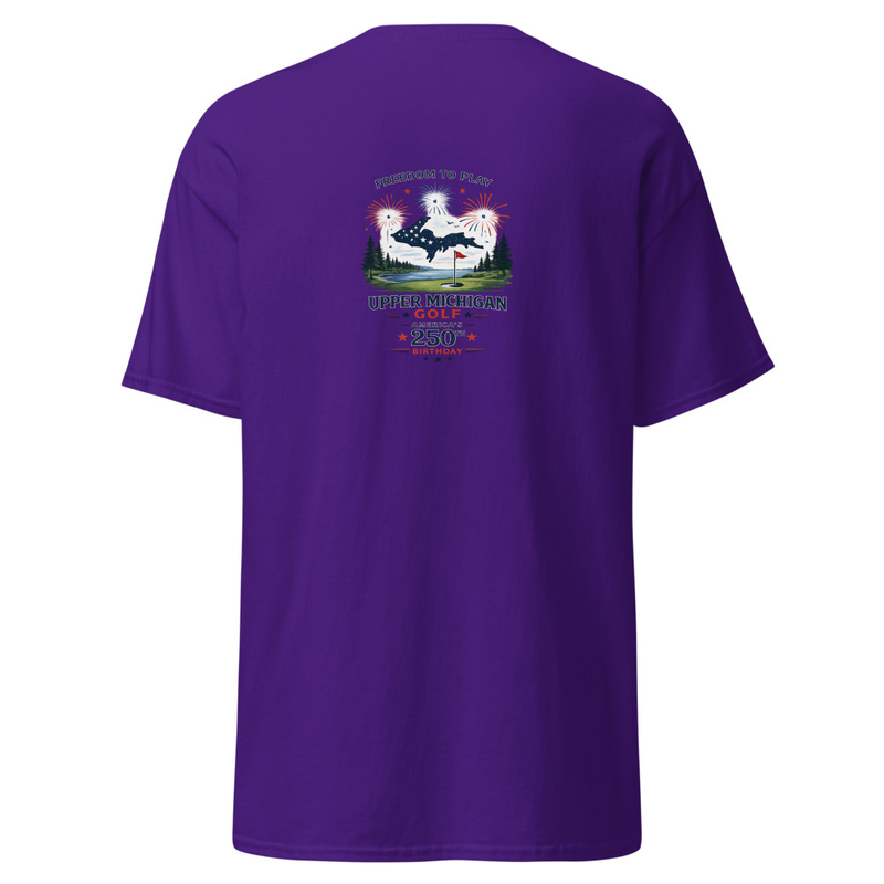 UP Golf 250 Fireworks Unisex classic tee – M, Purple
