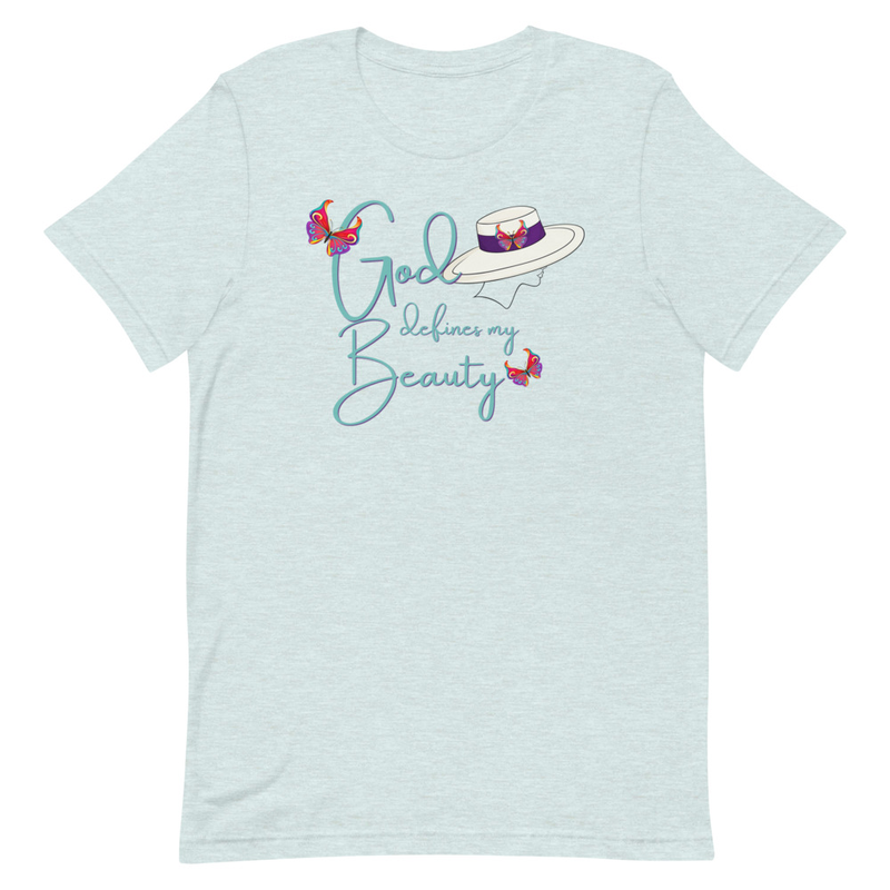 God defines my beauty t-shirt
