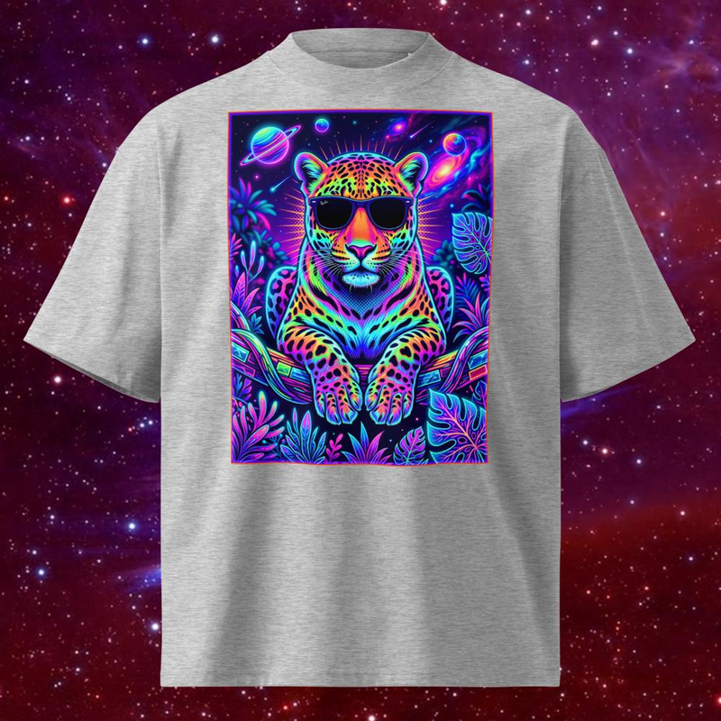 Hipster Leopard - Hipster Leopard / Heather Grey / S