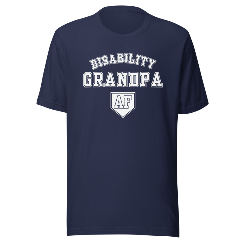 Disability Grandpa AF *white text* – S, Navy