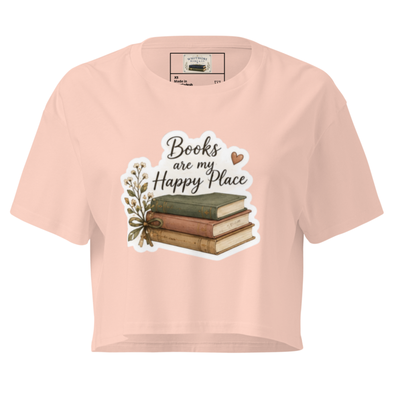Happy Place Women’s crop top – XS, Pale Pink