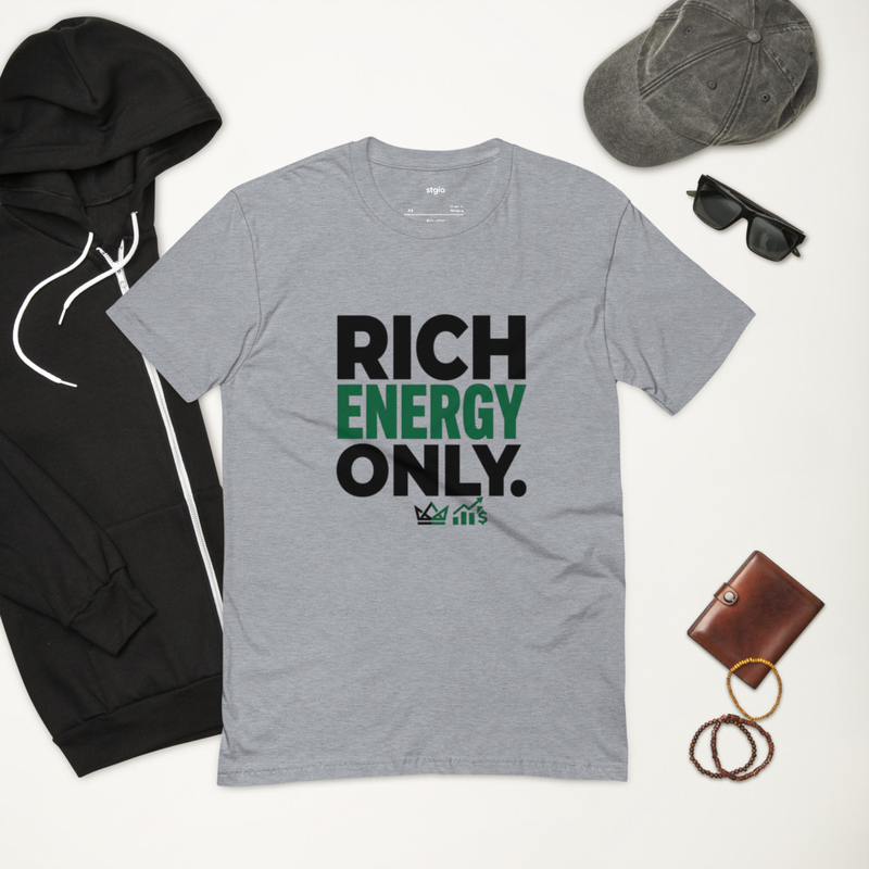 Rich Energy Only Shirt | Motivational Wealth Tee | Soft Cotton | Hustle – Image 2
